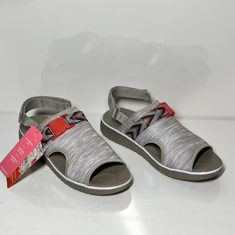 MUK LUKS Boardwalk Parade Adjustable Slide Sandals